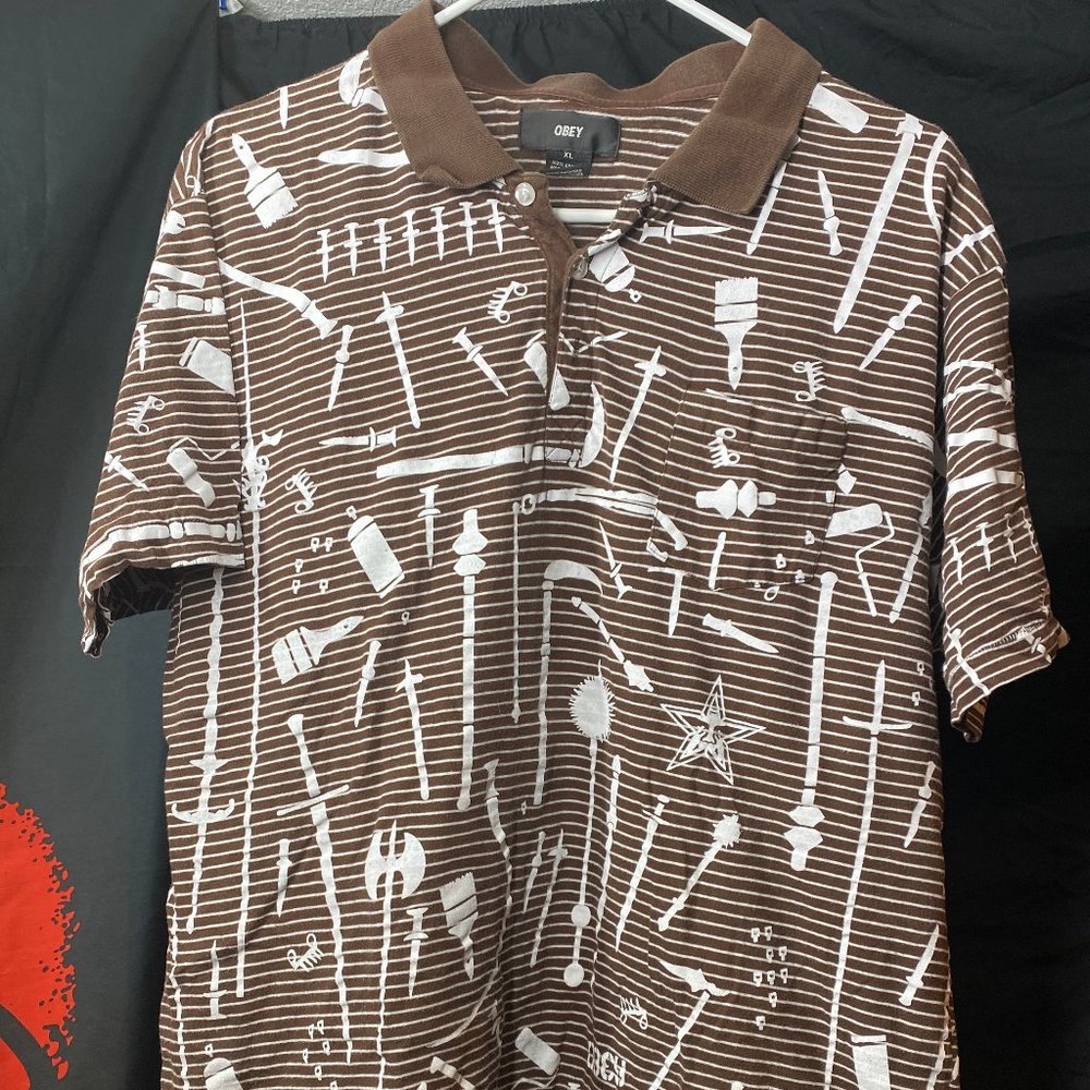 RARE OBEY polo shirt 2003